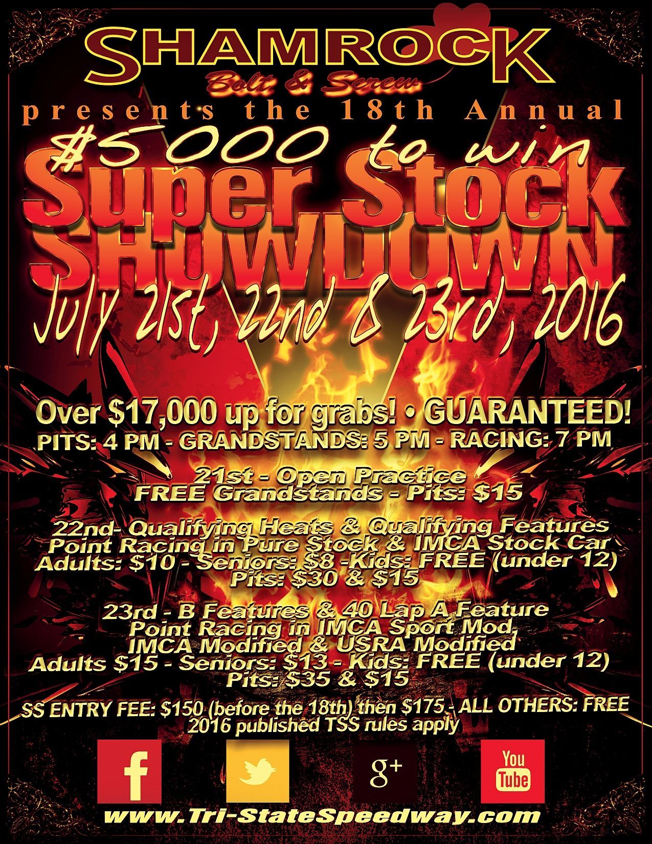 18th Annual $5,000 to Win Super Stock Showdown presented by Shamrock Bolt & Screw Company