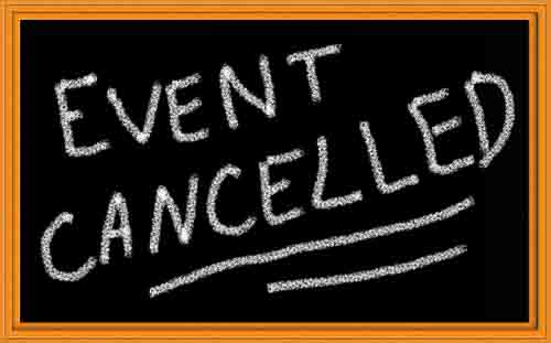 Races Cancelled for May 20th, 2017