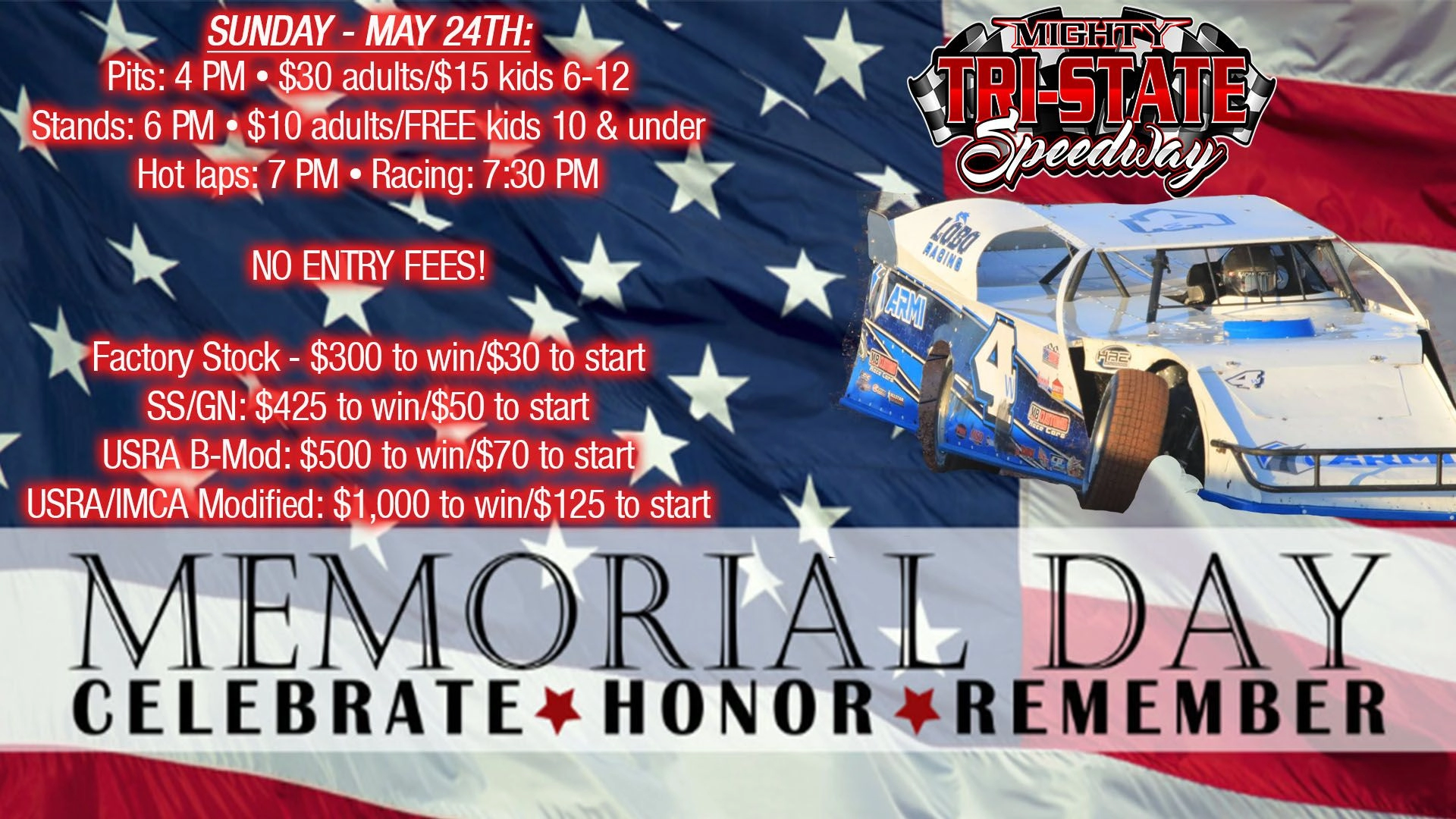 Memorial Day Weekend Races TriState Speedway