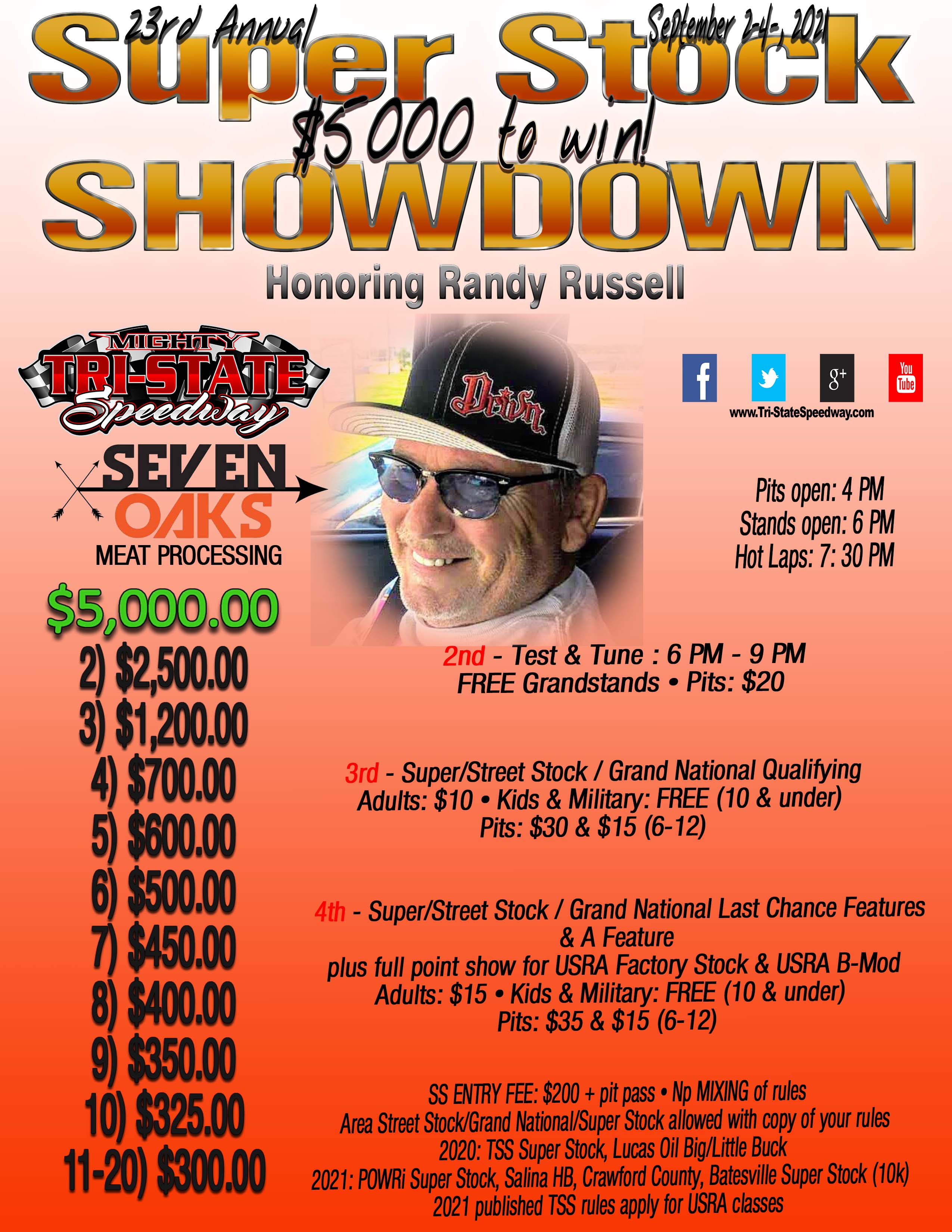 23rd Annual $5,000 to win Super Stock Showdown